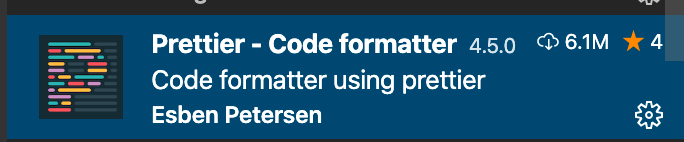 Prettier - Code formatter